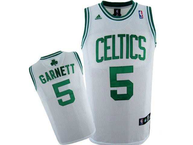 2012 New style NBA Boston Celtics 5 Kevin Garnett Swingman Adidas Jersey White